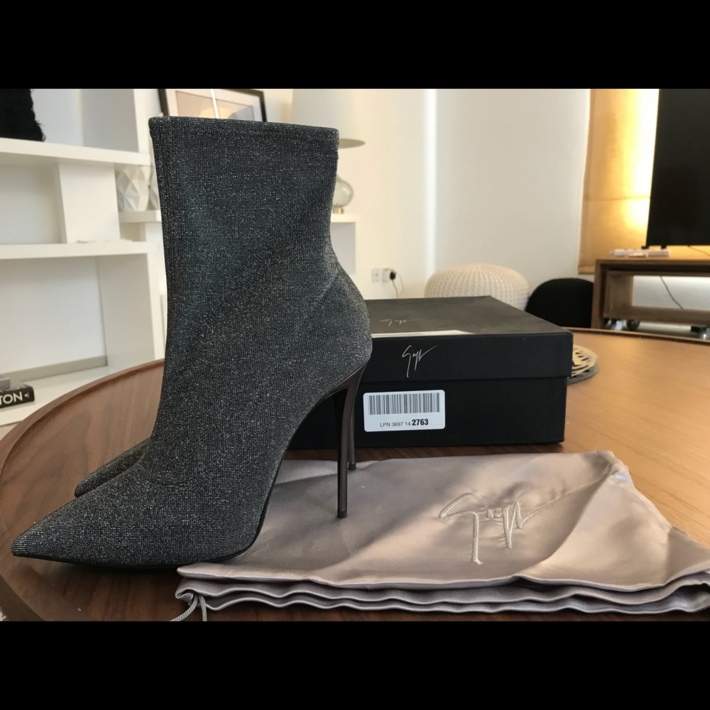 Giuseppe Zanotti boots 40 NEW YEAR? Stretch glitter lurex sock boots party - Picture 3 of 7